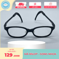 Gọng kính nhựa trẻ em chất liệu nhựa dẻo,nhẹ dáng vuông nhiều màu hợp bé 5-10 tuổi mã bsl06