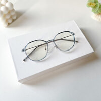 Gọng kính nữ mắt tròn bầu CLASSYEYE chất liệu nhựa TR90 gọng kim loại cao cấp G83090