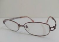 Gọng kính nữ titanium cao cấp màu nâu đồng phối vài điểm nhấn màu vàng tây Charmant Line Art (XL1412 WI)