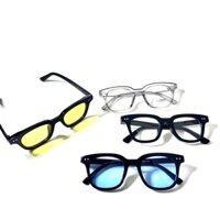 Gọng kính râm cận chữ V form vuông 2 chấm nhiều màu hot trend cực đẹp