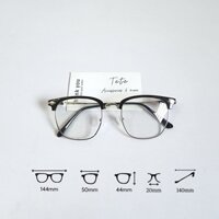 Gọng kính thời trang nam nữ✨Kính cận kim loại nửa gọng