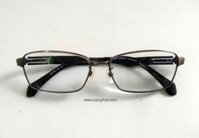 Gọng kính titanium nam giới màu ghi hun khói Charmant Mens Mask (XM1198).