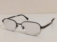 Gọng kính titanium nửa viền màu ghi hun khói Luciano Valentino phong cách Italy