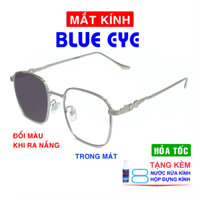 Gọng kính vuông bo tròn hợp kim cao cấp - Tròng đổi màu khi ra nắng