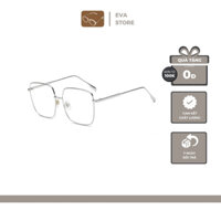 Gọng Kính Vuông Diar, Kính Trắng Gọng To Kim Loại Thời Trang Cao Cấp Nam Nữ Chống Ánh Sáng Xanh - Eva Store