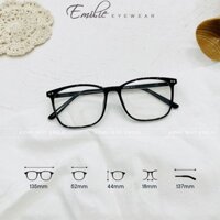 Gọng kính vuông nam nữ nhựa dẻo cốt kim loại Emilie eyewear 8242