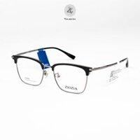Gọng kính Ziozia browline KKDA6098 dáng Vuông nữa khung titanium fullbox chính hãng