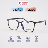 Gọng mắt kính nhựa dẻo LB Eyewear 2292 kính mắt trong suốt giả cận gọng vuông thời trang, chống ánh sáng xanh đổi màu