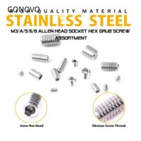 GONOVO Set 200 / 300 Ốc Lục Giác Bằng Thép Không Gỉ 304 M2-M8 Allen Chuyên Dụng