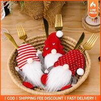 GOOD MOOD BEAUTY 1/4PCS Ông già Noel Túi đựng bộ đồ ăn giáng sinh Đồ trang trí trong nhà Giáng sinh năm mới Đồ trang trí Bộ đồ ăn Mới Hộp đựng Bộ đồ ăn Túi đựng đồ