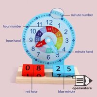 Goodgirlm1 Trẻ Em Montessori Đồng Hồ Đồ Chơi Giáo Dục Giờ Phút Thứ Hai Nhận Thức Đồng Hồ Mô Hình Hỗ Trợ Giảng Thời Gian Học Tập Cho Mẫu Giáo TH