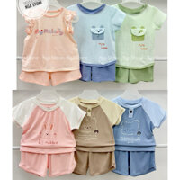 [GOODMAMA] Bộ quần áo cộc tay cho bé trai bé gái hãng goodma