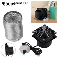 Goodv 1 Cái Quạt Hút USB, Ống Thông Gió Không Khí Có Thể Điều Chỉnh Tốc Độ Hút Khói, Mini Đơn Giản Bền Đẹp Với Ống Hút Cửa Sổ Phòng Tắm Nhà Bếp Công Nghiệp