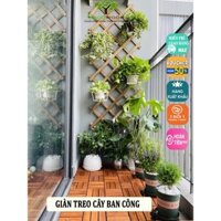 [Goodwood] Giàn gỗ treo cây ban công khung gỗ leo cây ban công R60xC200cm - Hàng rào gỗ tự nhiên