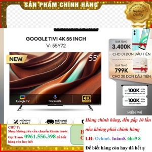 Google Tivi Coocaa 4K 55 inch 55Y72