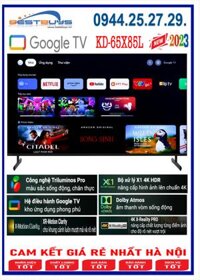 Google Tivi Sony 4K 65 inch KD-65X85L [65X85L] MỚI 2023