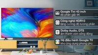 Google Tivi TCL 4K 43 inch 43P635