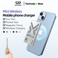 GOOJODOQ 10000mAh Pin dự phòng siêu mỏng di động tiện lợi không dây từ tính sạc dự phòng cho iPhone Samsung Huawei Xiaomi