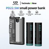 GOOJODOQ 22.5w 10000Mah Sạc dự phòng di động Hai pin Mecha Style Nhẹ Typc-C / Light-ning Power Bank