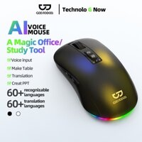 Goojodoq AI Chuột thông minh Bluetooth không dây + Chuột thoại AI 2.4GHz Hỗ trợ dịch đầu vào bằng giọng nói Vẽ AI
