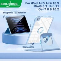 Goojodoq cho IPad Case Air 4 / 5 Pro 11 12.9 10th 9th 8th 7th Gen Hộp đựng bút chì Xoay 360 độ