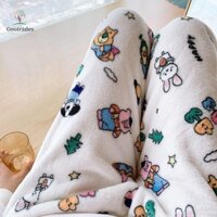 Gootrades Bộ đồ ngủ dày mùa đông Váy ngủ lưng cao trong nhà