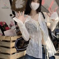 Gootrades Khăn choàng chống nắng Áo dài tay chùa Sweet Lady