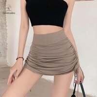 Gootrades Váy Mini xếp ly GOOTARDES Váy ngắn eo cao Sweet Lady