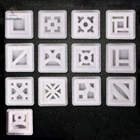 Gootrades Xi măng Khuôn gạch cổ 3D Khắc sân vườn Xây dựng nội thất Hàng rào hoa
