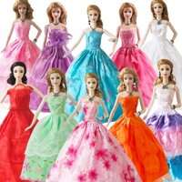 Gorgeous Trailing Long Skirt for 1/6 Bjd Barbie Doll Clothes Accessories Ball Wedding Dress Toys for Girls Evening Socia