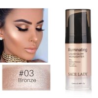 gorgeously 12ml Liquid Highlighter Shimmer Glow Face Body Professional Brightening Liquid NET WT:#01 Rose Gold