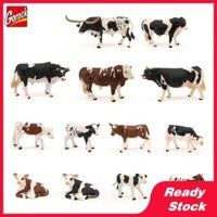 Gorock Mô phỏng mô hình động vật hoang dã Bò sữa Bò rắn Trang trại tĩnh Động vật Đồ chơi nhận thức cho trẻ em Đồ trang trí Quà tặng sinh nhật