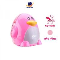 Gọt bút chì Deli E0563 – hình chim cánh cụt, 2 lỗ – Màu Hồng – 1 chiếc