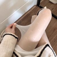 Gothic Nơ Sữa Trắng Vớ Mùa Hè Mỏng Phong Cách lolita Quần Legging Đen Quần Tất