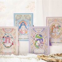 Gothic Tarot Retro Notebook Bìa cứng Văn học Thẩm mỹ Mạ vàng Trang màu sổ cái cá nhân Sổ cái có giá trị cao 3-29-11