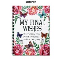Gothphy Butterfly End of Life Planner, Mọi thứ bạn cần biết khi tôi đi Sổ tay lập kế hoạch di sản giảm căng thẳng, Sách bài tập sắp xếp cuối cùng của tôi vui nhộn