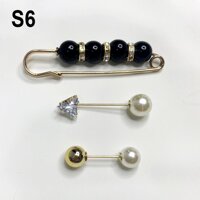 GOTI  - Set Bộ 5 Món Pin Cài Áo Siêu Hot, Hoặc Set Bộ 3 Trâm Cài Trang Trí Cổ Áo, Váy Đầm, Balo, Nón SET02 - S6