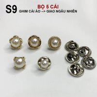 GOTI  - Set Bộ 5 Món Pin Cài Áo Siêu Hot, Hoặc Set Bộ 3 Trâm Cài Trang Trí Cổ Áo, Váy Đầm, Balo, Nón SET02 - S9