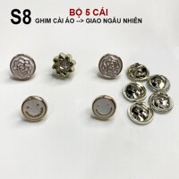 GOTI  - Set Bộ 5 Món Pin Cài Áo Siêu Hot, Hoặc Set Bộ 3 Trâm Cài Trang Trí Cổ Áo, Váy Đầm, Balo, Nón SET02 - S8