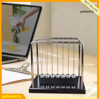 [Goto] Newton Cradle Trang trí con lắc với 7 quả bóng cân bằng Đế đen Khoa học vui nhộn Vật lý Học tập Đồ chơi giáo dục Văn phòng Trang trí máy tính để bàn tại nhà