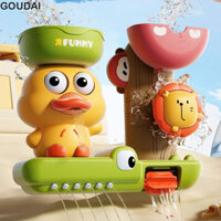 Goudai Baby Spin Top Đồ chơi tắm Vịt & Sư tử Thác nước Bồn tắm Đồ chơi Phòng tắm