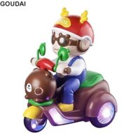 Goudai Gấu Điện Xe Máy Mô Hình Nhựa Xe Máy Đồ Chơi Bé Trai Trẻ Em
