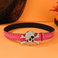 Goudai Kim Cương Giả Đầu Lâu Thắt Lưng Quần Jean Trang Trí Đơn Giản Nữ / Bé Gái