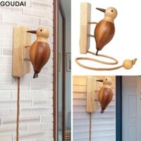 Goudai Mặt dây chuyền Chuông cửa Thiết kế chim gõ kiến dễ thương Lắp đặt dễ dàng Khách đến