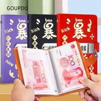 Goupdo 100 Phong Bì Tiết Kiệm Tiền Challeng, Làm Giàu Qua Đêm Tiết Kiệm Tiền Mini Chất Kết Dính Tiết Kiệm Thử Thách, Quà Tặng Năm Công Suất Lớn PU Tiết Kiệm Có Thể Tái Sử Dụng Tờ Thử Thách Người Yêu