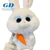 Gourmetdelight Đồ chơi sang trọng Quả cầu tuyết, Cuộc sống bí mật Thú cưng Cà rốt Thỏ Nhồi bông, Trẻ em Kawaii 30cm Tai di chuyển được Thỏ Quà tặng sinh nhật sang trọng