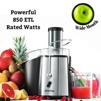 Gourmia GJ750 Wide Mouth Fruit Centrifugal Juicer 850 Watts Juice Extractor with Multiple Settings, Stainless Steel - Includes Free E-Recipe Book -...
