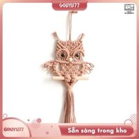 [Gouyu77] Cú Macrame Tấm Thảm Dệt Treo Tường Mặt Dây Chuyền Trang Trí Dệt Tấm Thảm Bohemian