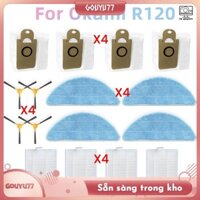 [Gouyu77] Dành Cho Okami R120 Bộ Phận Chân Không Túi Bụi Bàn Chải Bên Bộ Lọc Hepa Cây Lau Nhà Phụ Kiện Vải