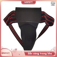 [Gouyu77] Groin Protector cho Boxing, Taekwondo, Kickboxing, để huấn luyện võ thuật, Nam Jockstrap Bảo vệ bụng Dễ dàng cài đặt màu đen